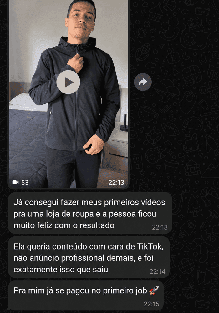 Depoimento de aluno 1