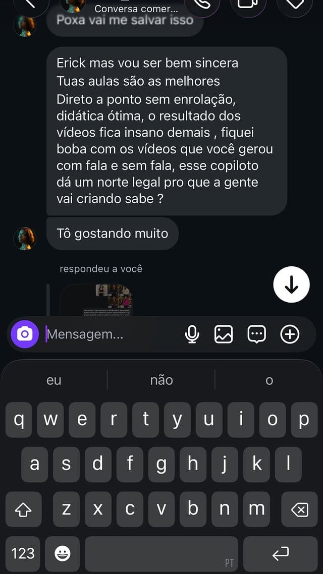 Depoimento de aluno 5