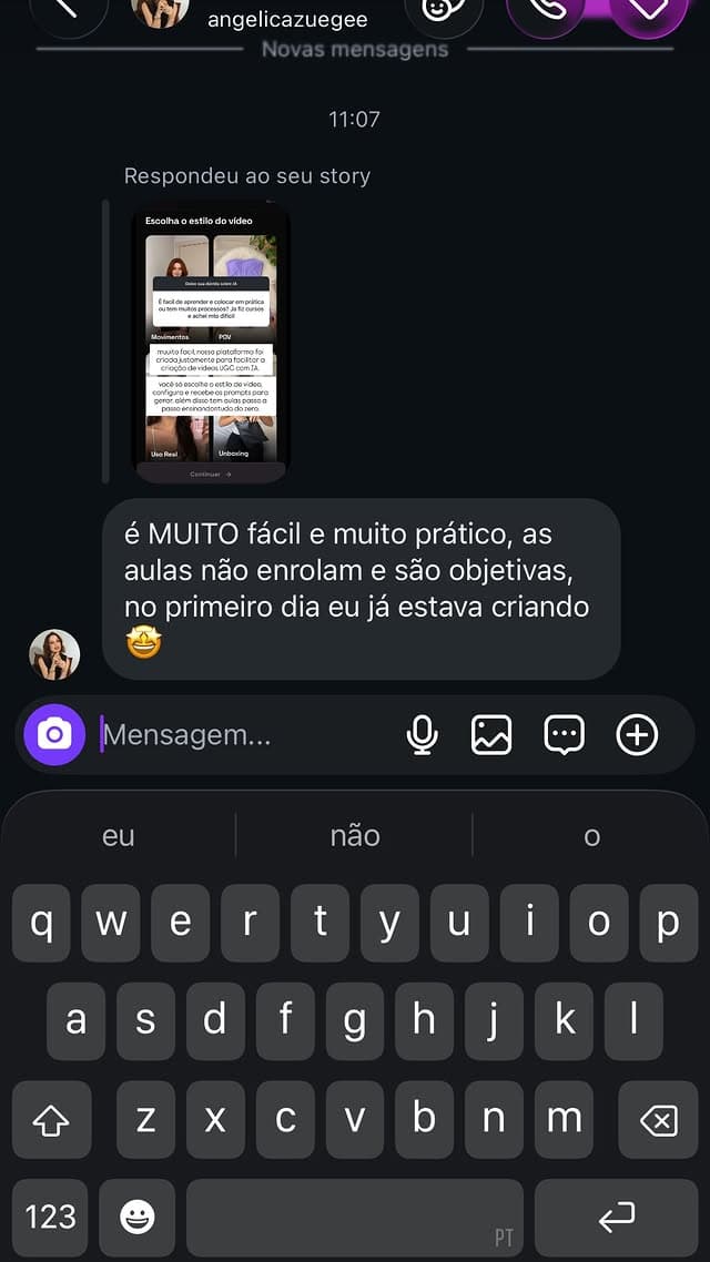 Depoimento de aluno 11